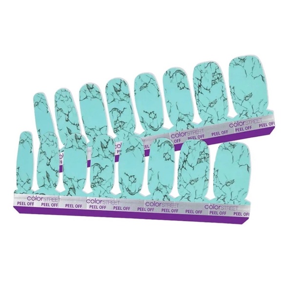 *Retired* Color Street: Mojave Turquoise | Southwestern Blue Stone Marble Frost - Picture 16 of 16